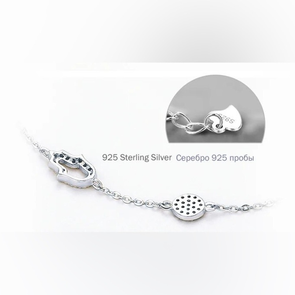 Evil Eye 925 Sterling Silver Bracelet Dainty Pendant Gift Anniversary Birthday - Picture 8 of 9
